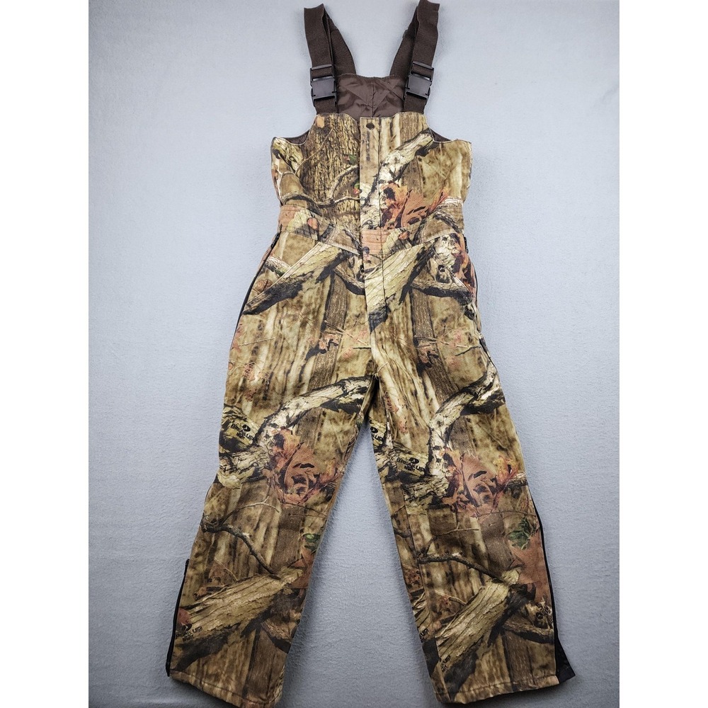 RedHead Bib Snow Pants Youth 8 Brown Camo Insulated Hunting Ski Salopettes Work